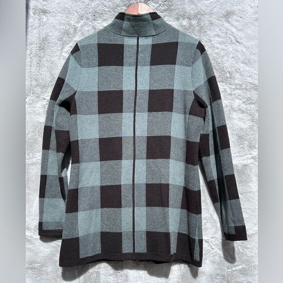 EUC Adrienne Vittadini color block 3/4 length sweater coat w/ pockets Size XL - Picture 7 of 9